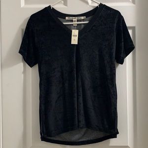 NWT Michael Stars Velvet V neck Tee